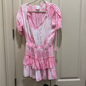 Skylar + Madison Pink and White Mini Dress